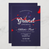リボン切断グランドオープン 招待状 (正面/裏面)