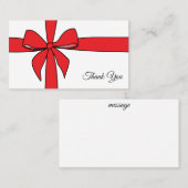 リボン包まれたありがとう 名刺 (正面/裏面)