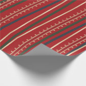 リボン包まれた赤ラッピング紙 ラッピングペーパー (角)