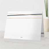 リボン包まれた額折り畳み写真ホリデーカード カード (裏面)