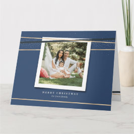 リボン包まれた額折り畳み写真ホリデーカード カード