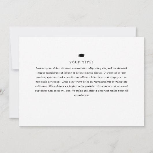 リボン卒業クラシック写真卒業 案内状 (裏面)