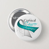 リボン子宮頸がん認識度 缶バッジ (正面&裏面)