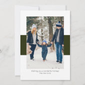 リボン弓と緑のクリスマスギフトボックスコラージュ シーズンカード (裏面)