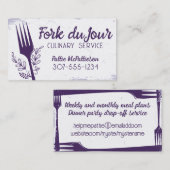 リボン弓フークシェフケータリング名刺 名刺 (正面/裏面)