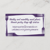 リボン弓フークシェフケータリング名刺 名刺 (裏面)