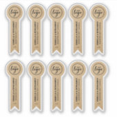 リボン形クラフトしょうゆキャンドルラベル シール (正面)