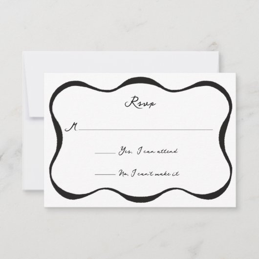 リボン応答カードを挿入 出欠カード (正面)