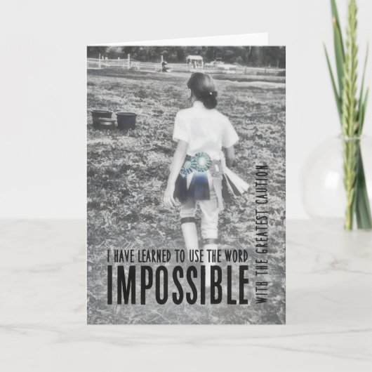 リボン成功グリーティングカード サンキューカード (正面)