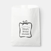 リボン枠エレガントブライダルシャワーカスタム フェイバーバッグ (正面)
