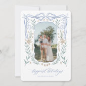 リボン枠付きクリスマスカード シーズンカード (正面)