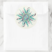 リボン法輪曼荼羅シール ラウンドシール (バッグ)