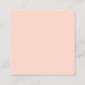 リボン海軍赤面の花柄を積み重ねる結婚式の続き スクエア名刺 (裏面)