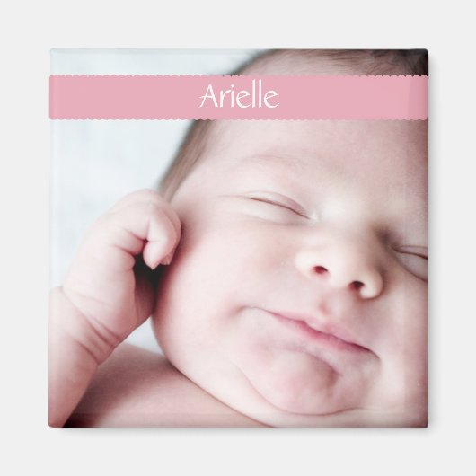 リボン磁石（ピンク） マグネット (正面)