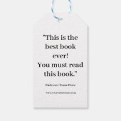 リボン穴付き3冊のブックブックマーク ギフトタグ (裏面)