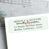 リボン縁どボス差出人住所ラベル ラベル