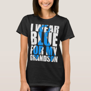 リボン自閉症I衣服ブルーで私の孫の自閉症A Tシャツ