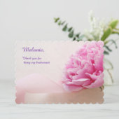 リボン花嫁付き桃色の感謝してい牡丹 案内状 (スタンド正面)