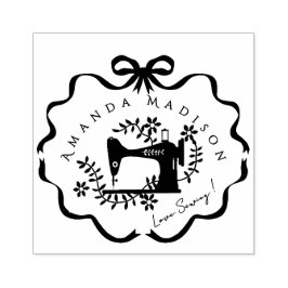 リボン裁縫ゴム印 ラバースタンプ