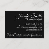 リボン裁縫ファッション衣装デザイナーのスプール 名刺 (裏面)