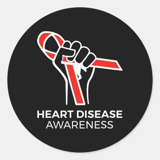 リボン製品&Amp;ハート病予防の贈り物 ラウンドシール (正面)