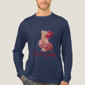 リボン飾りのホリデーキャンドル トライブレンドTシャツ (正面)