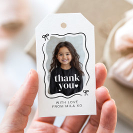 リボン　ウェーブ　ボーダー　写真　誕生日 ギフトタグ