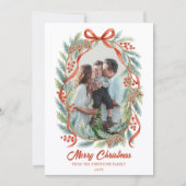 リボン エバーグリーン フォト クリスマス ホリデー (正面)