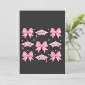 リボン コケティ 卒業 ピンクパレット 2025 招待状 (スタンド正面)