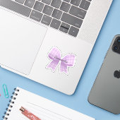 リボン ステッカー 名前入り ベビー キッズ 女の子 シール (ノートパソコンとiPhone)
