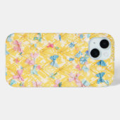 リボン+チェック柄のカラフルスマホケース Case-Mate iPhoneケース (裏面 (横))