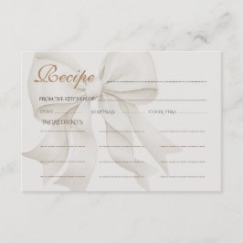 リボン ニュートラル ブライダルシャワー レシピ エンクロージャーカード