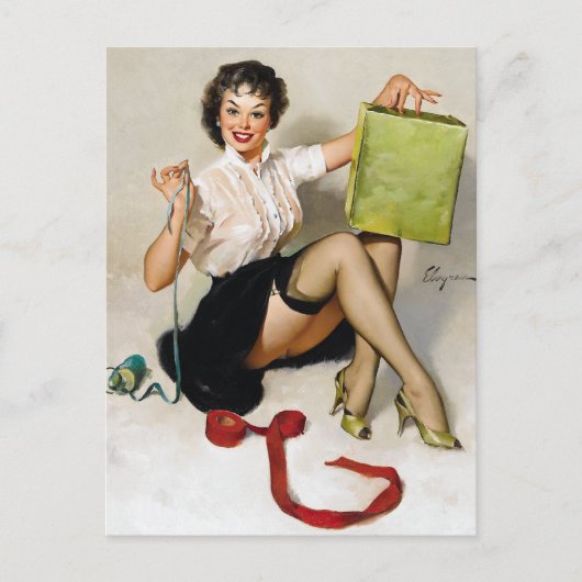 リボン ピンアップ ポストカード (正面)