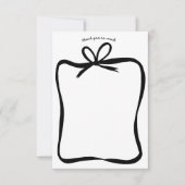 リボン フレーム エレガント ブライダル シャワー オーダーメイド サンキューカード (正面)