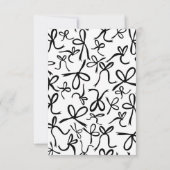 リボン フレーム エレガント ブライダル シャワー オーダーメイド サンキューカード (裏面)