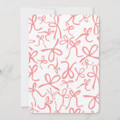 リボン フレーム エレガント ブライダル シャワー オーダーメイド 招待状 (裏面)