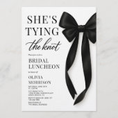 リボン・ブライダルランチョンの招待状「She's Tying The Knot」 招待状 (正面)