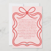 リボン ボウ クリスマス ホリデー モダン ファミリー フォト (裏面)