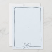 リボン ボウ | スウィート ベイビー シャワー 招待状 (裏面)