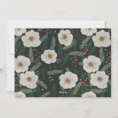 リボン&ボタニカルフレーム5フォトクリスマスカード シーズンカード (裏面)