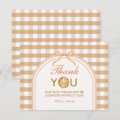 リボン リトル キューティー パイ サンクス カード ギンガム オータム (正面/裏面)