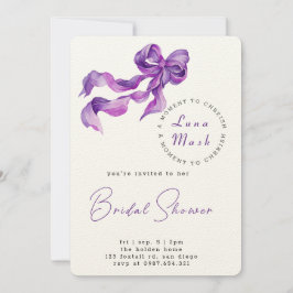 リボン&ロマンスブライダルシャワー招待 招待状