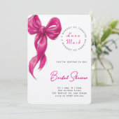 リボン&ロマンスブライダルシャワー 招待状 (スタンド正面)