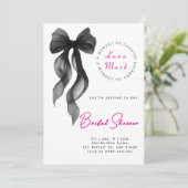 リボン&ロマンスブライダルシャワー 招待状 (スタンド正面)