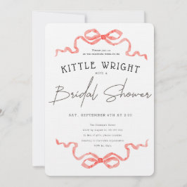 リボン&ロマンスブライダルシャワー 招待状
