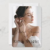 リボン&ロマンスブライダルシャワー 招待状 (裏面)