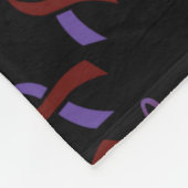 リボン/円…くも歯炎 フリースブランケット (角)