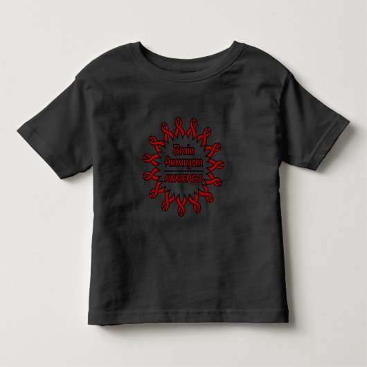 リボン/円…脳動脈瘤 トドラーTシャツ (正面)