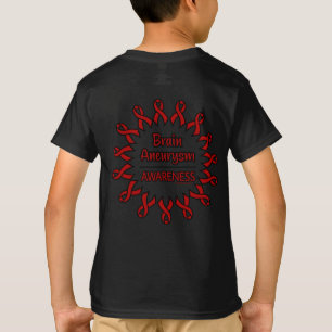 リボン/円…脳動脈瘤 Tシャツ