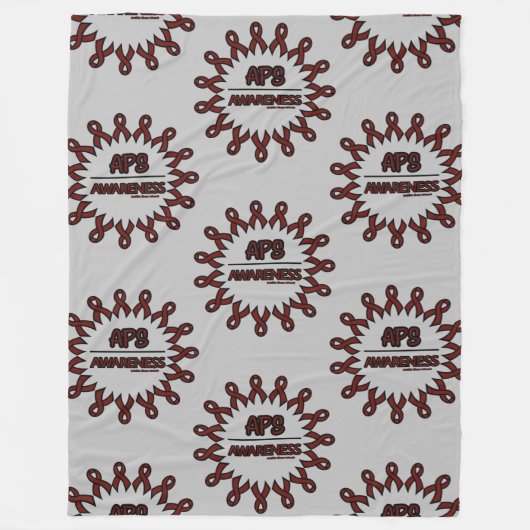 リボン/円…APS フリースブランケット (正面)